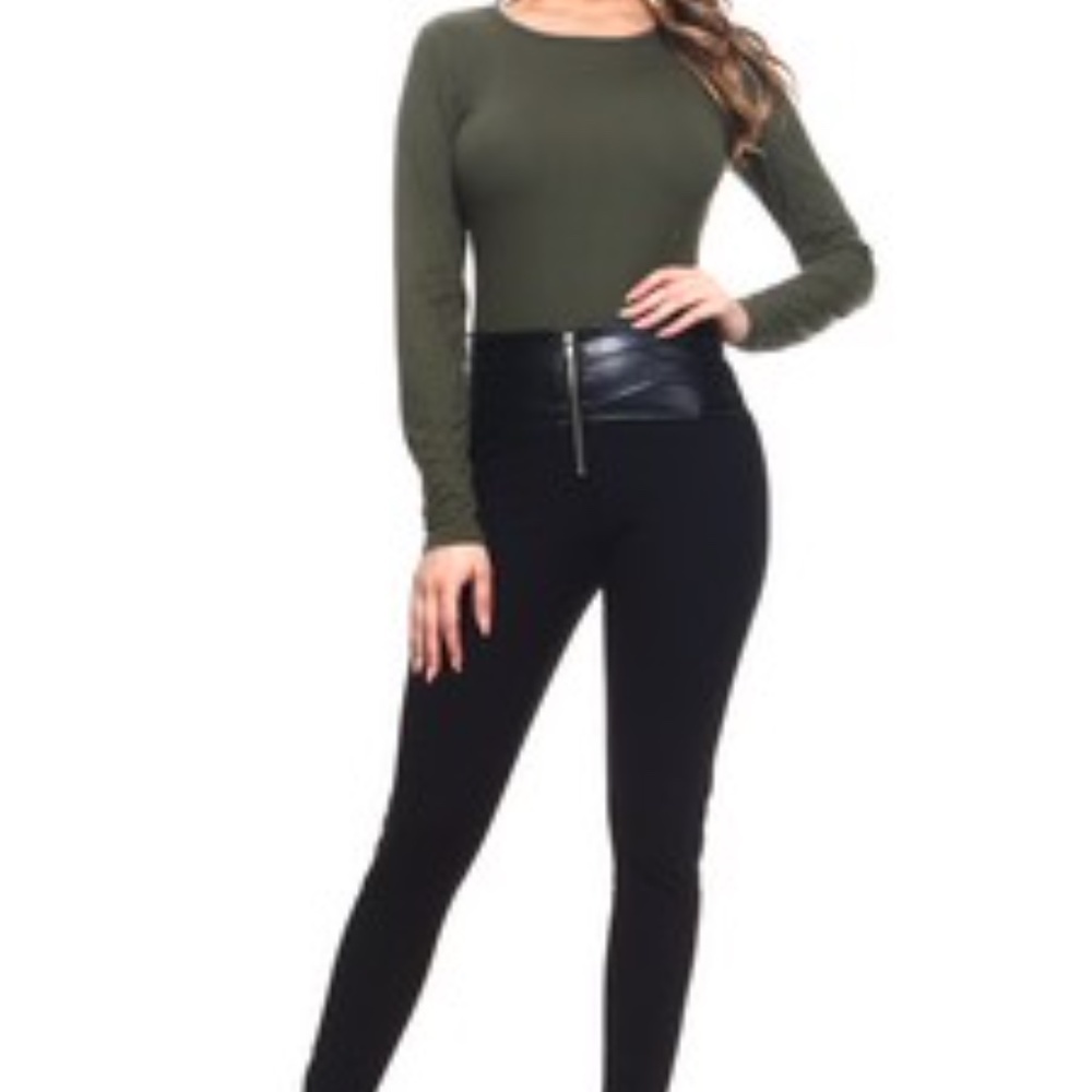 Lady's Long Sleeve Open Back Bodysuit (BS1009_DOL) - Picture 5 of 5